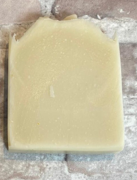 A bar of unlabelled pure soap.